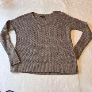 Vintage Y2K American Eagle Brown V-Neck Sweater Size M